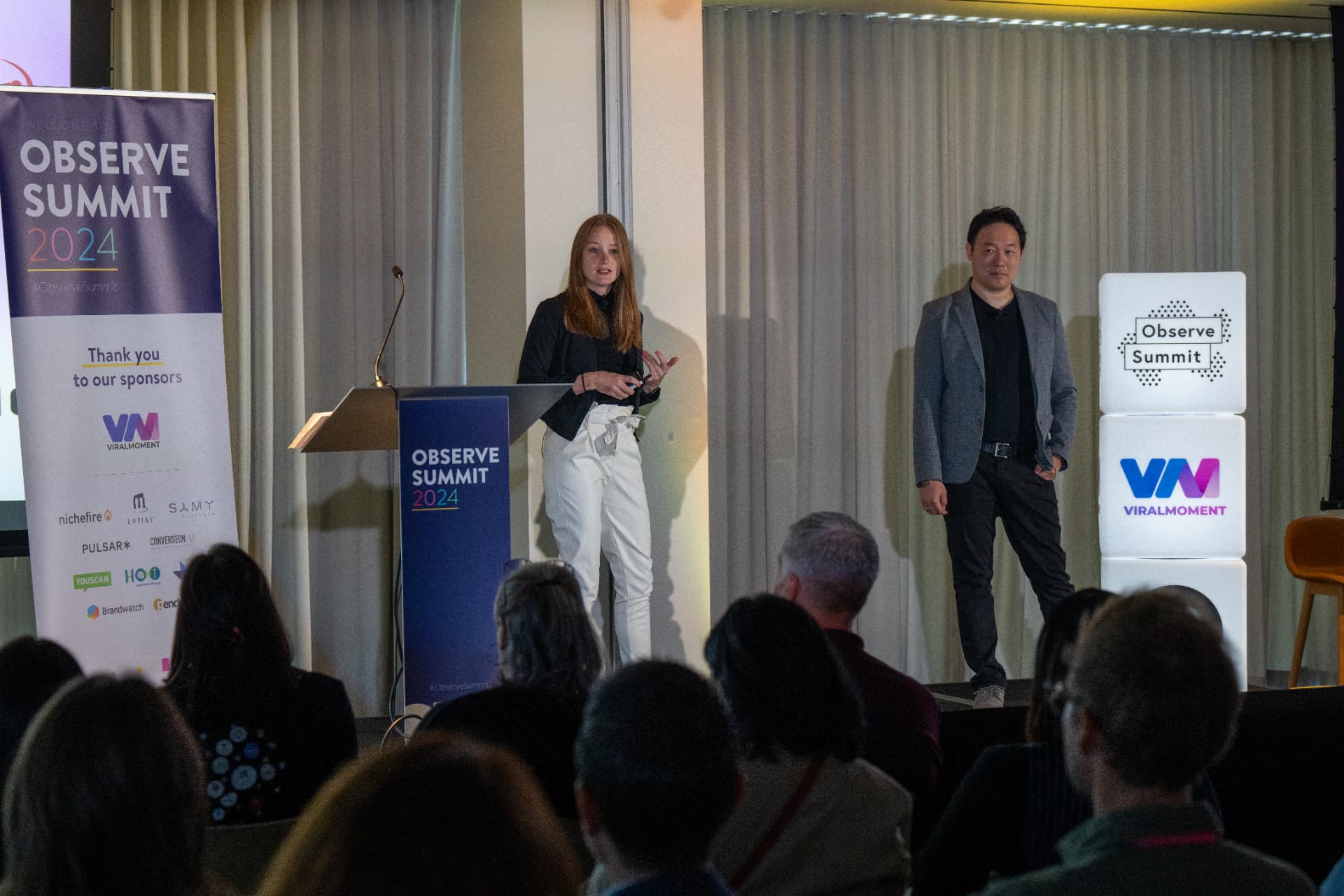 Elizabeth speaking on stage